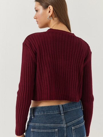 Bianco Lucci Neuletakki värissä punainen