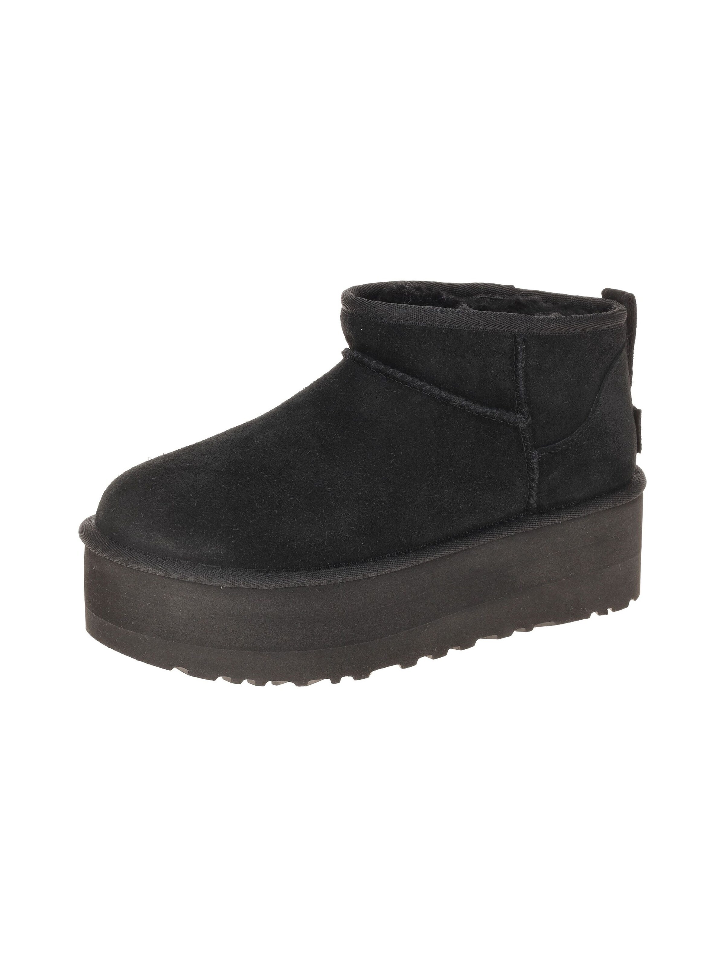 UGG Boots 'UGG Classic Ultra Mini Platform Stiefel schwarz'‌‌‌‌‌‌‌‌‌‌ in Schwarz: Vorderseite