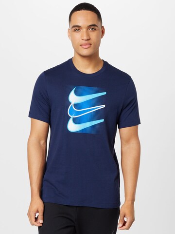 Nike Sportswear Shirt 'Swoosh' in Blue: front