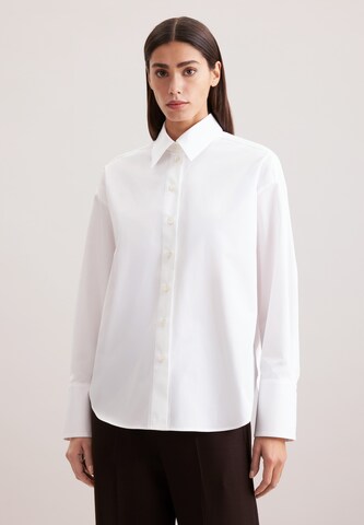 SEIDENSTICKER Blouse 'Schwarze Rose' in Wit: voorkant