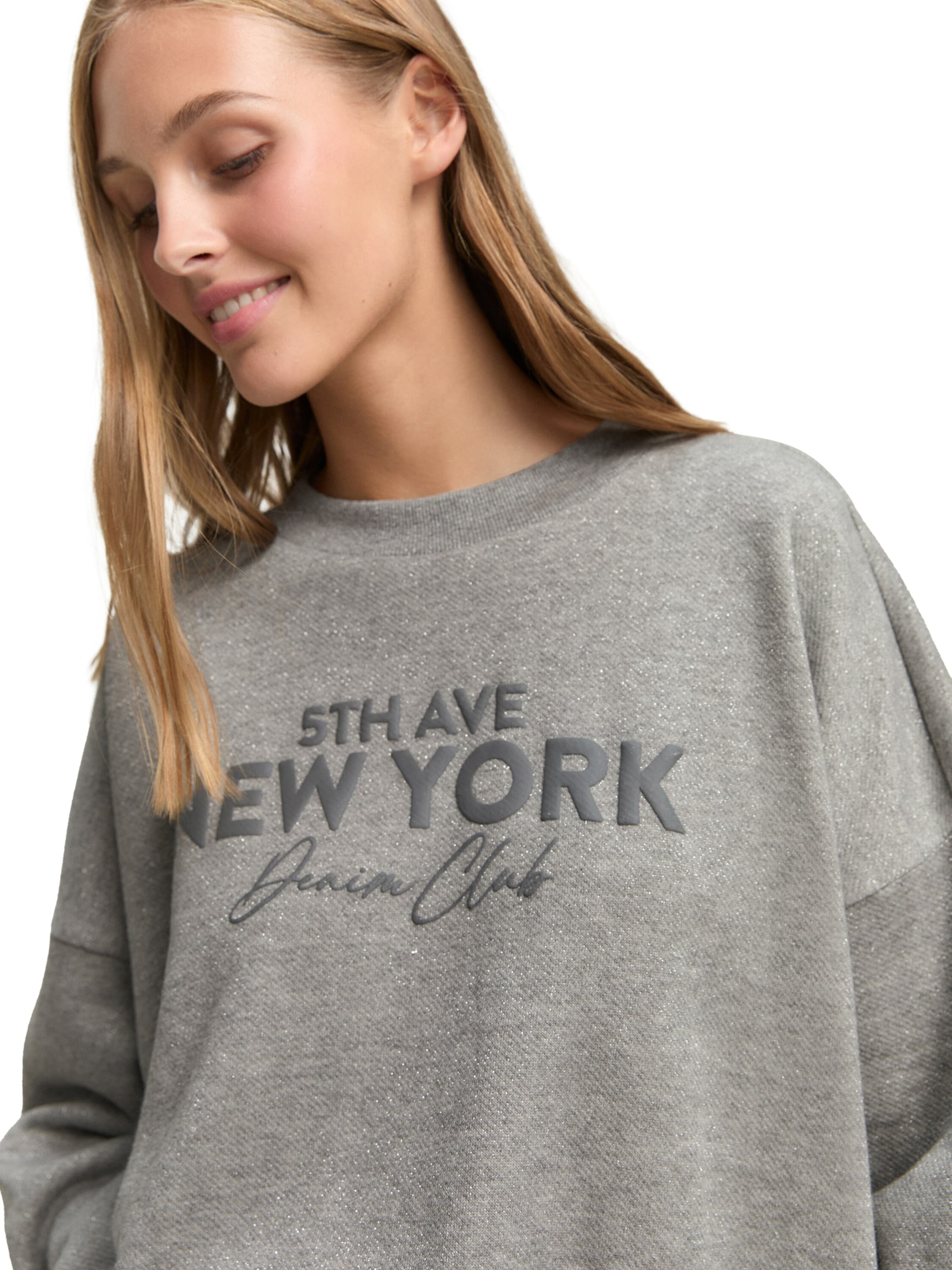 TOM TAILOR DENIM Sweatshirt in Grey