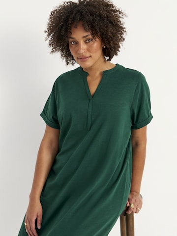 Cellbes of Sweden Jerseykleid mit kurzen Ärmeln in Grün