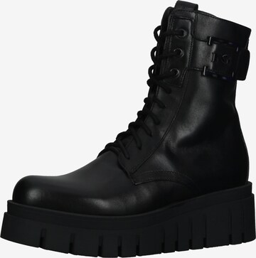 Nero Giardini Lace-Up Ankle Boots in Black: front