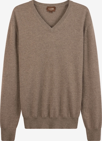 GOBI Cashmere - Jersey 'Men's Essential Cashmere V-Neck Sweater' en gris: frente