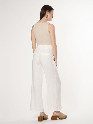 Influencer Wide Leg Hose in Weiß