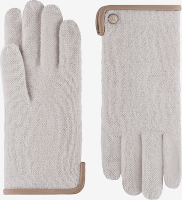 Roeckl Full finger gloves 'FELTED WOOL' in Beige: front