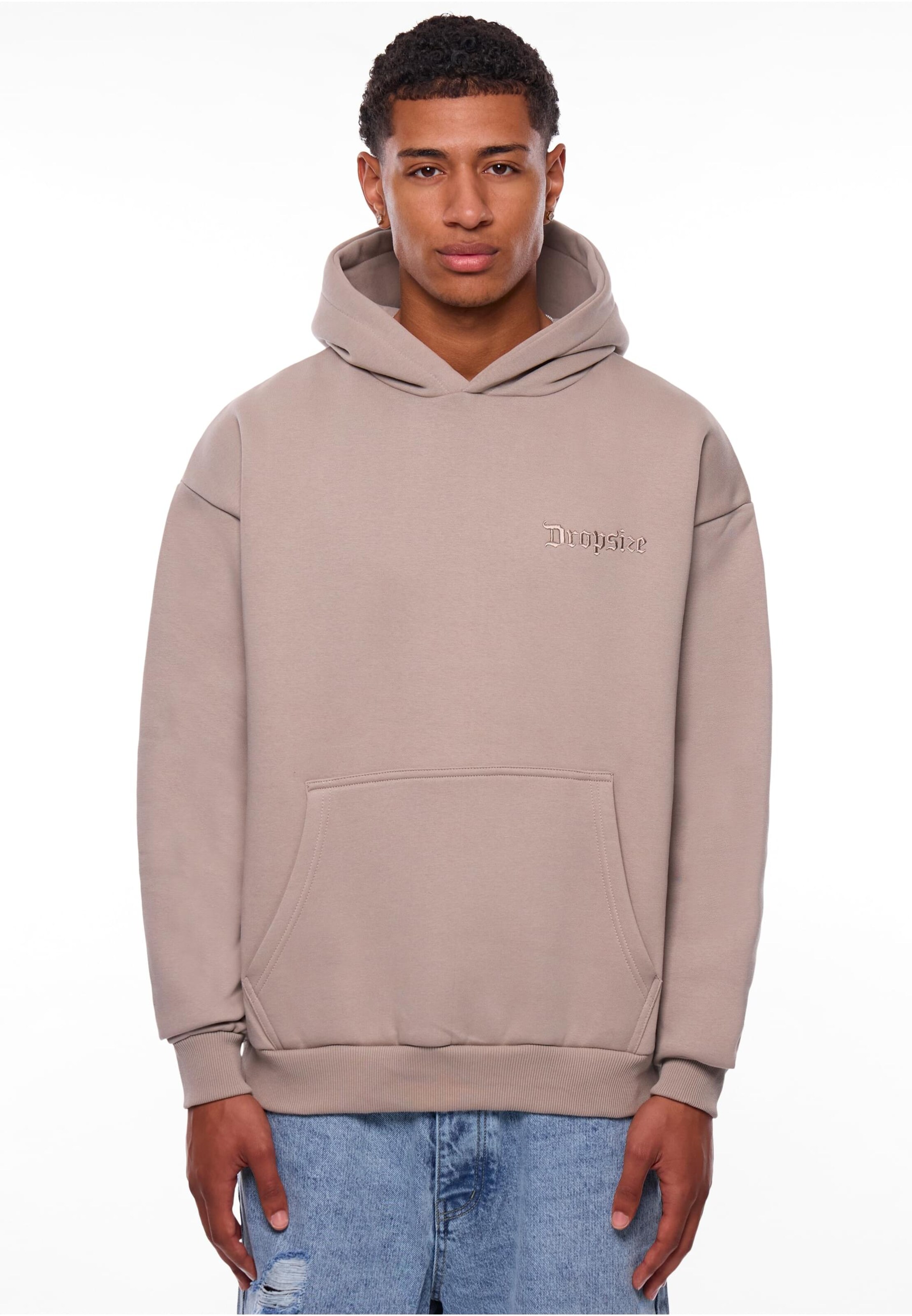 Sweat-shirt Dropsize en gris : devant