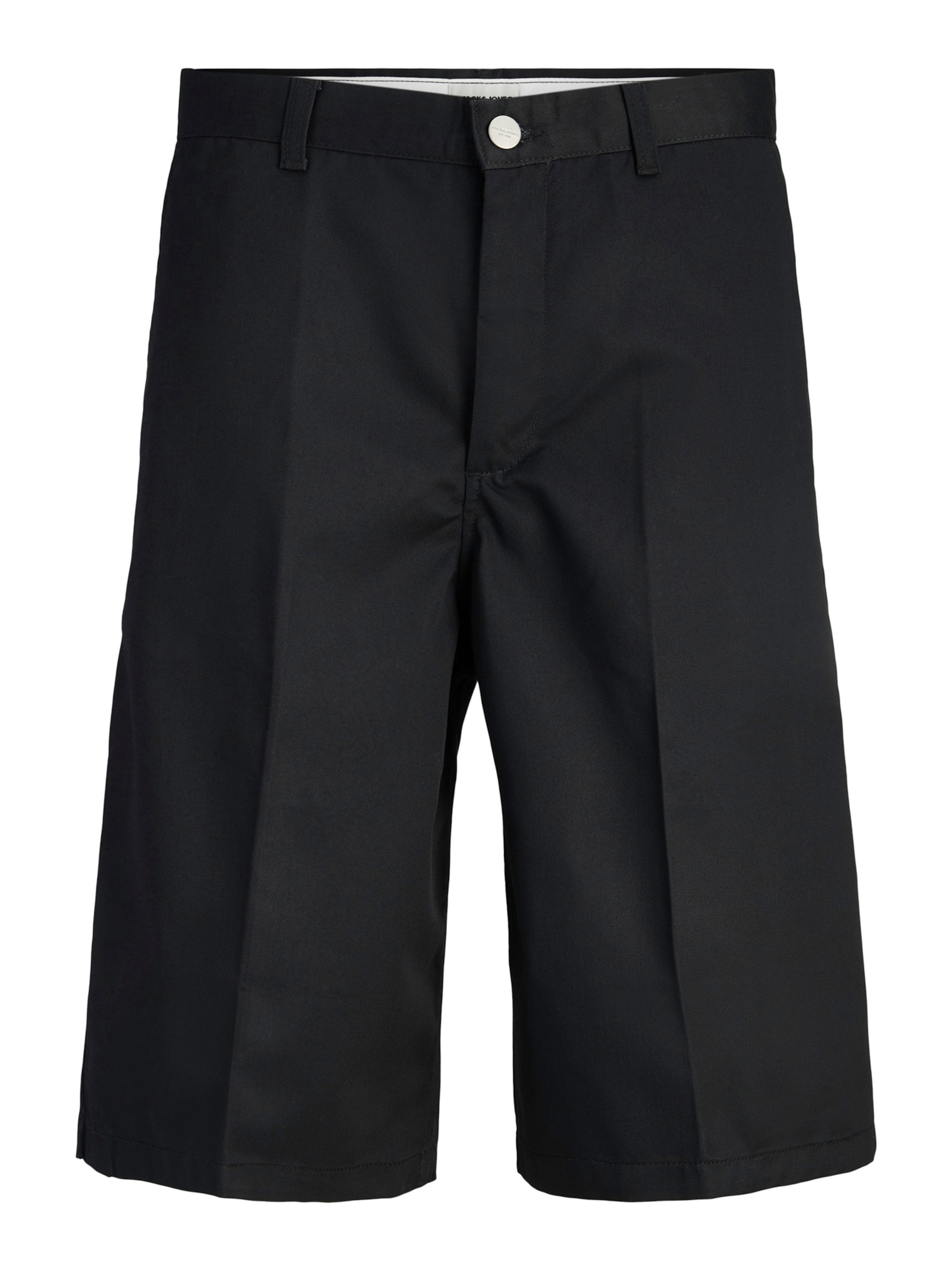 JACK & JONES Wide leg Pressveckad byxa 'JPSTOWEN DREW' i svart: framsida