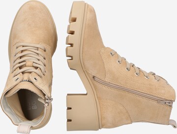 BULLBOXER Lace-Up Ankle Boots in Beige