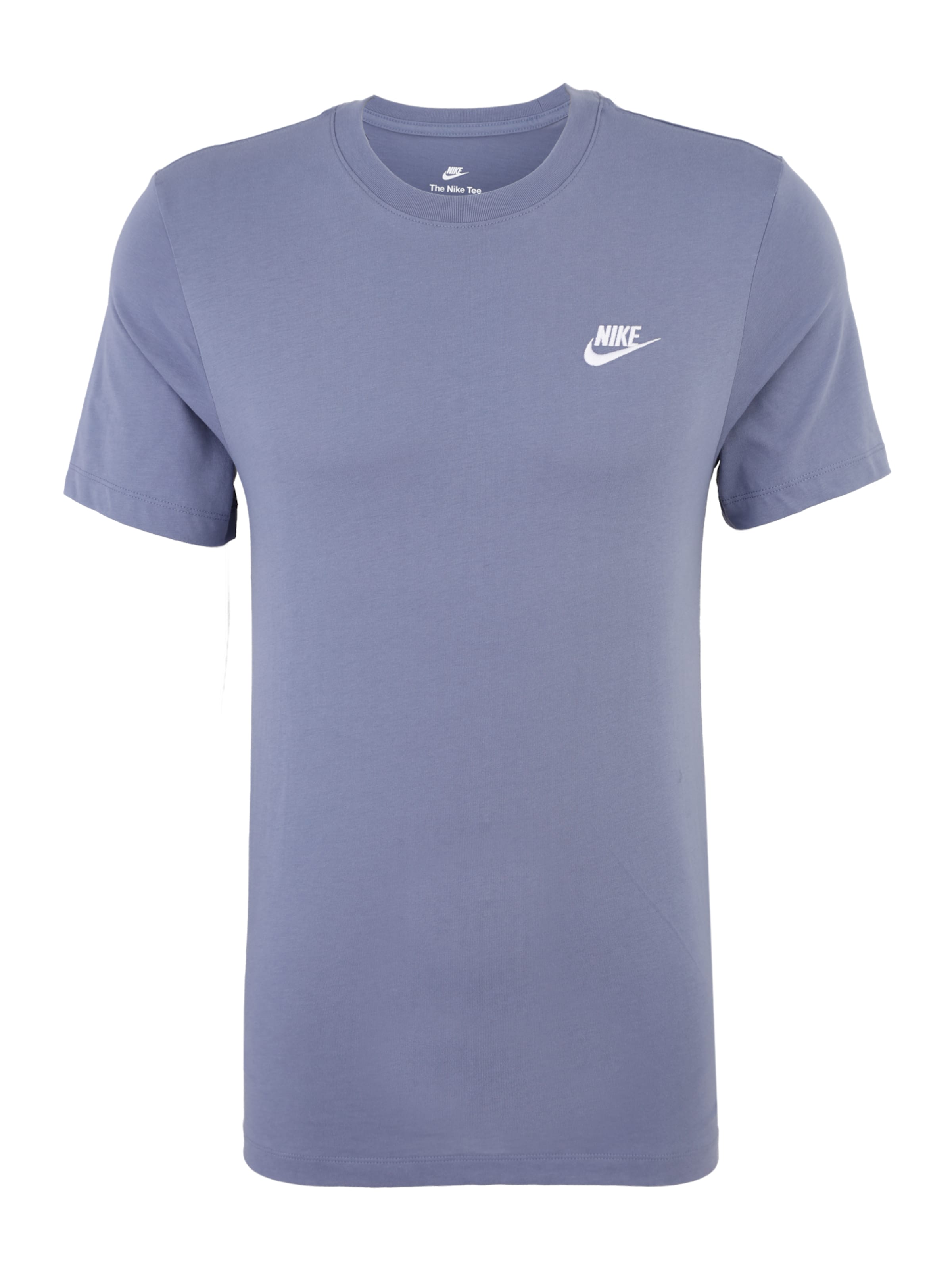 Nike Sportswear T-Shirt 'CLUB' en saphir / blanc, Vue avec produit