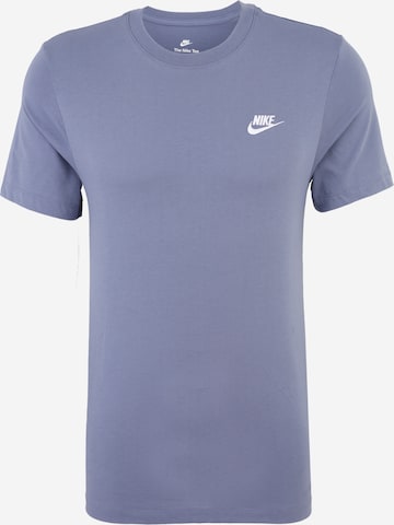 mėlyna Nike Sportswear Standartinis modelis Marškinėliai 'CLUB': priekis