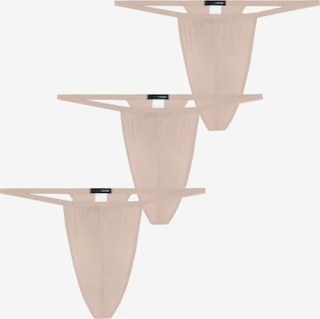 HOM G-String ' Plumes ' in Beige: Vorderseite