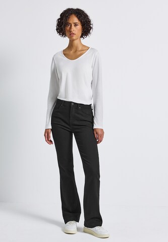 STREET ONE Bootcut Jeans in Schwarz