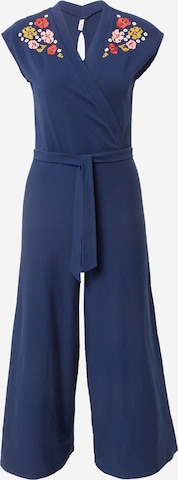 Blutsgeschwister Jumpsuit 'Hello Fritjes' in Blue: front