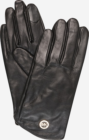 MICHAEL Michael Kors Full Finger Gloves in Black: front