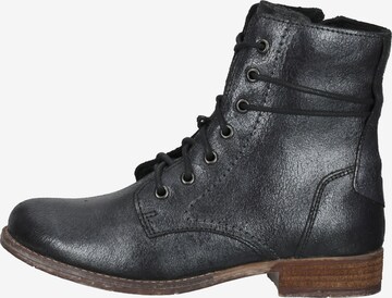 JOSEF SEIBEL Lace-Up Ankle Boots in Black