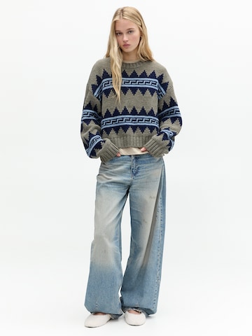 Pull&Bear Sweter w kolorze zielony