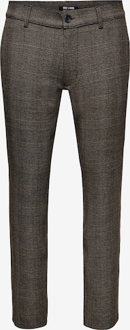 Only & Sons Tapered Pants 'Mark' in Brown: front