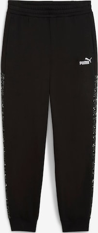 PUMA - Tapered Pantalón deportivo 'Puma Ess Graphic Animal Comfort High-waist Sweatpants' en negro: frente