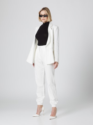 Guido Maria Kretschmer Women Tapered Pleat-Front Pants 'Nicola ' in White