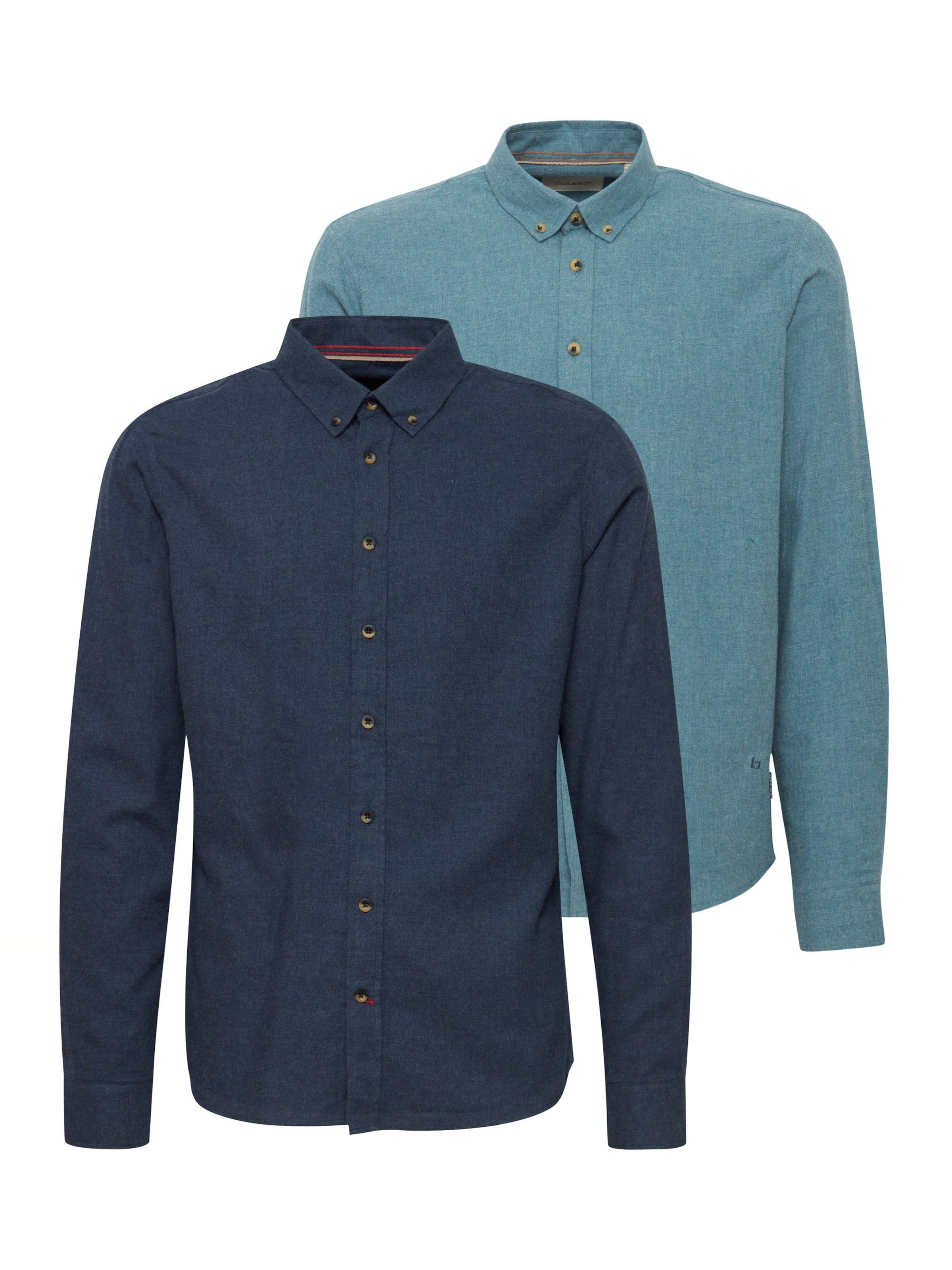 Chemise BLEND en bleu : devant