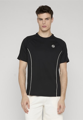 Sergio Tacchini - Camisa 'Egeo' em preto: frente
