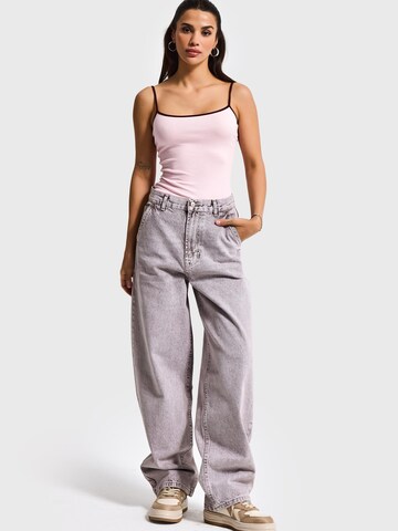 IT'S BASIC Loose fit Jeans 'NORA Skater Mid Rise Jeans' in Brown