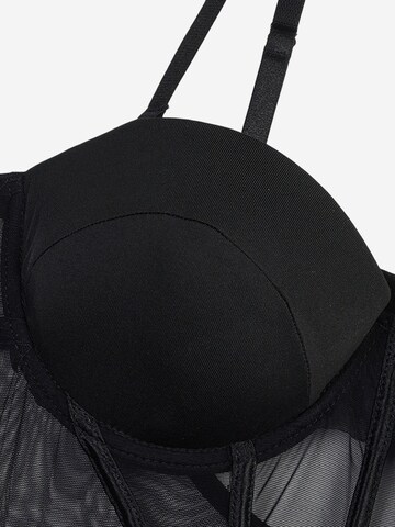 Magicshe Lingerie Bodysuit 'Sexy Spitzen Dessous-Sets mit Beinringen' in Black
