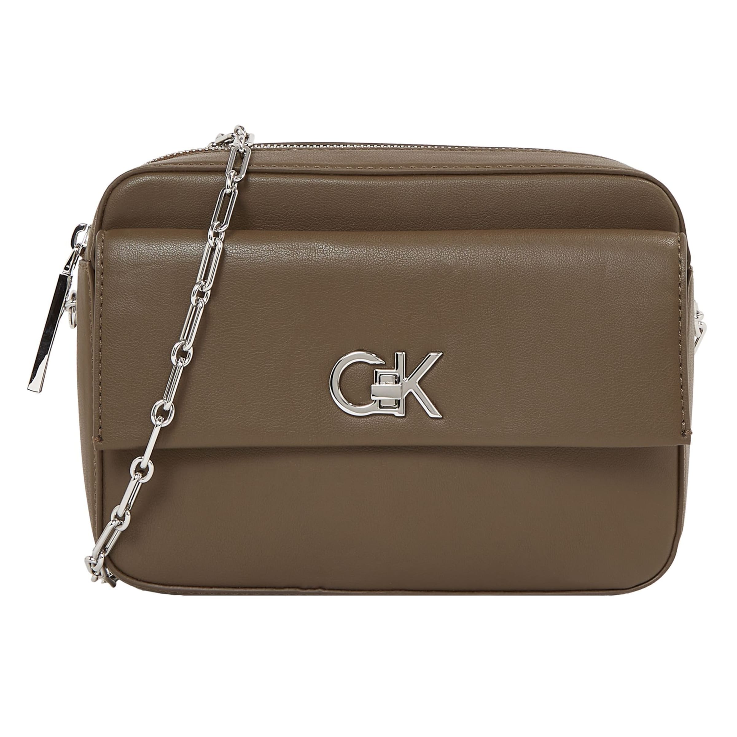 Calvin Klein Crossbody Bag in Green: front