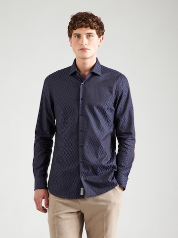 Coupe slim Chemise Michael Kors en bleu : devant