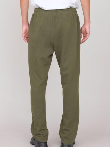 OWN Off With Nature Regular Broek 'Joggers Felpati Dritti' in Groen