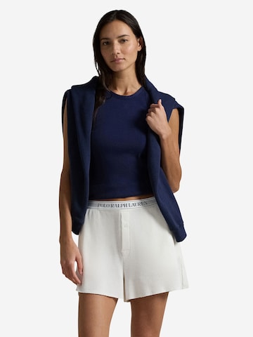 Pantalon de pyjama ' Boxer - Club Waffle ' Polo Ralph Lauren en blanc