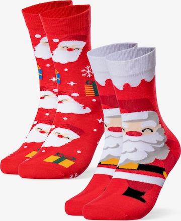 Occulto Socks 'Santa' in Red: front