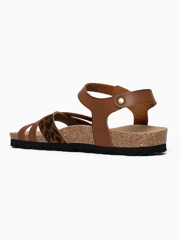 Bayton Strap Sandals 'Denia' in Brown