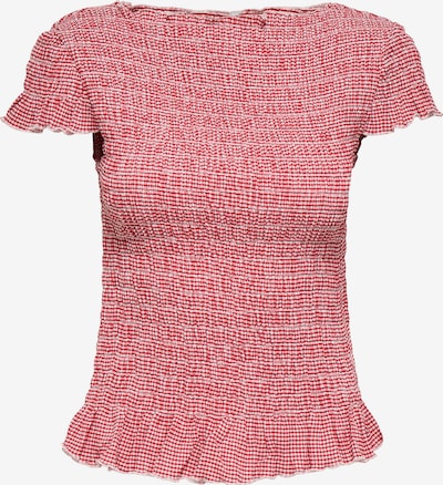 ONLY Majica 'ONLCELLE' u vatreno crvena / bijela, Pregled proizvoda