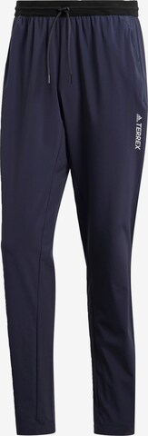 ADIDAS TERREX Regular Sportbroek 'Liteflex' in Blauw: voorkant