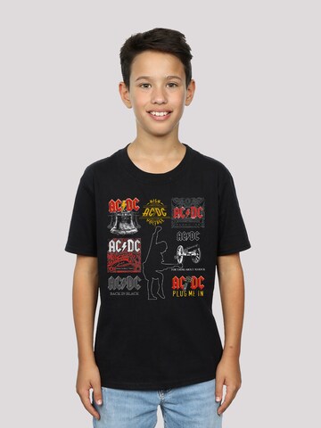 F4NT4STIC Shirt 'ACDC' in Zwart: voorkant