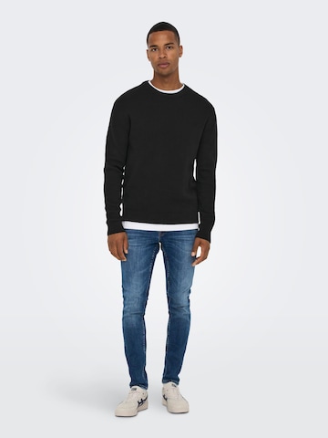 Only & Sons Pullover 'Phill' in Schwarz