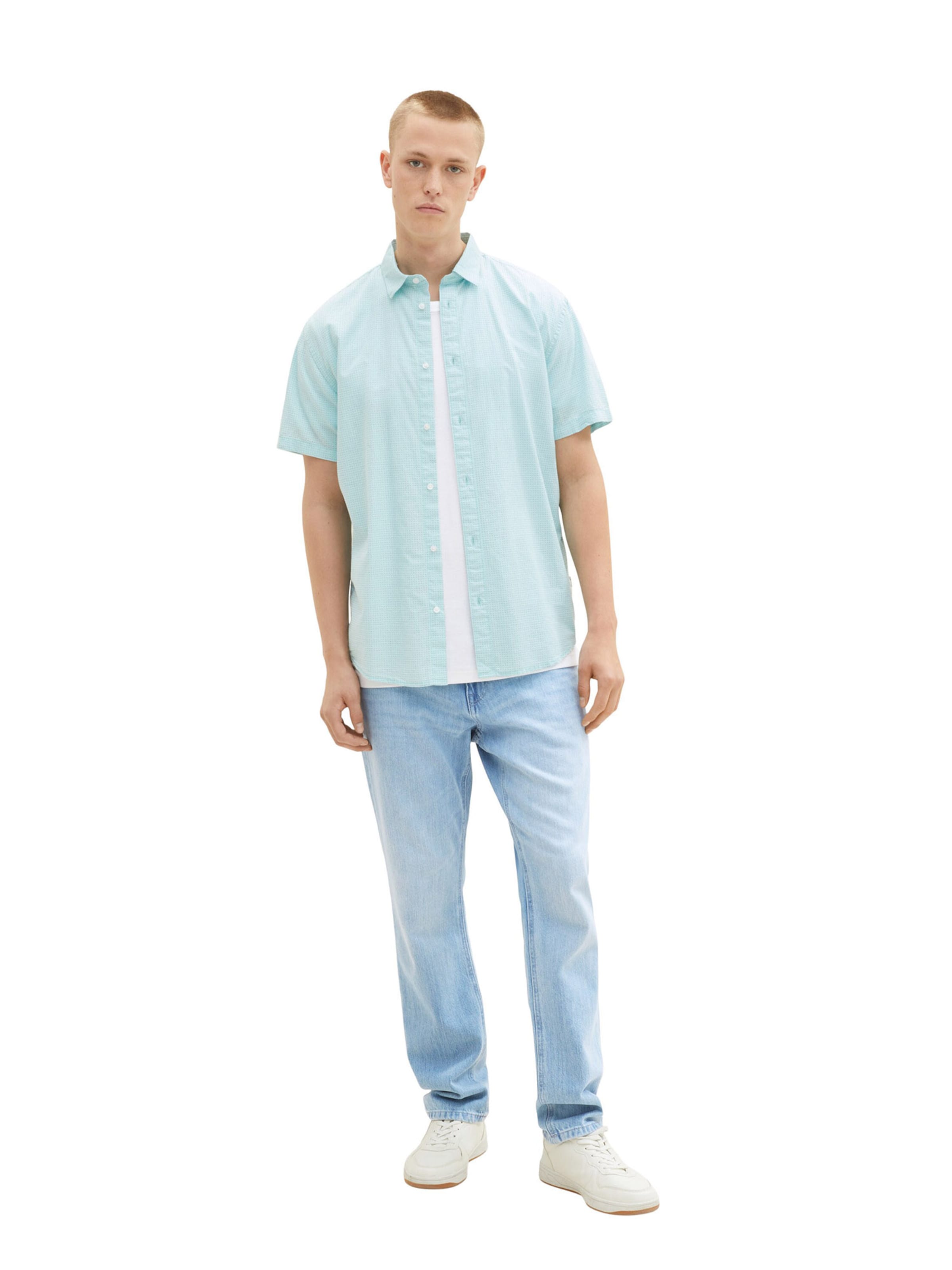 TOM TAILOR Regular fit Button Up Shirt in Blue