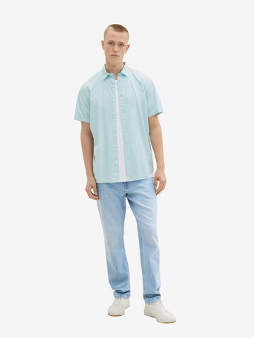 Coupe regular Chemise TOM TAILOR en bleu