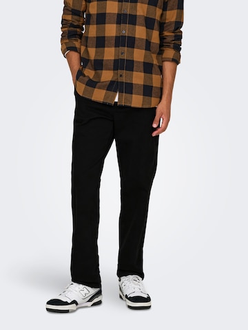 Only & Sons Regular Chinobyxa 'ONSNicky' i svart: framsida