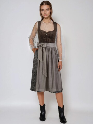 SPIETH & WENSKY Dirndl 'Gambe' in Bruin: voorkant
