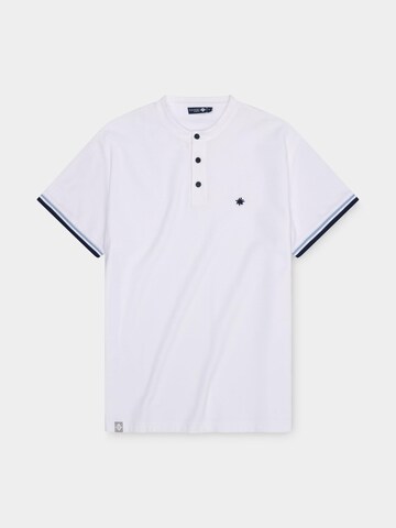 Bavarian Caps Shirt 'Edelweiß' in White: front