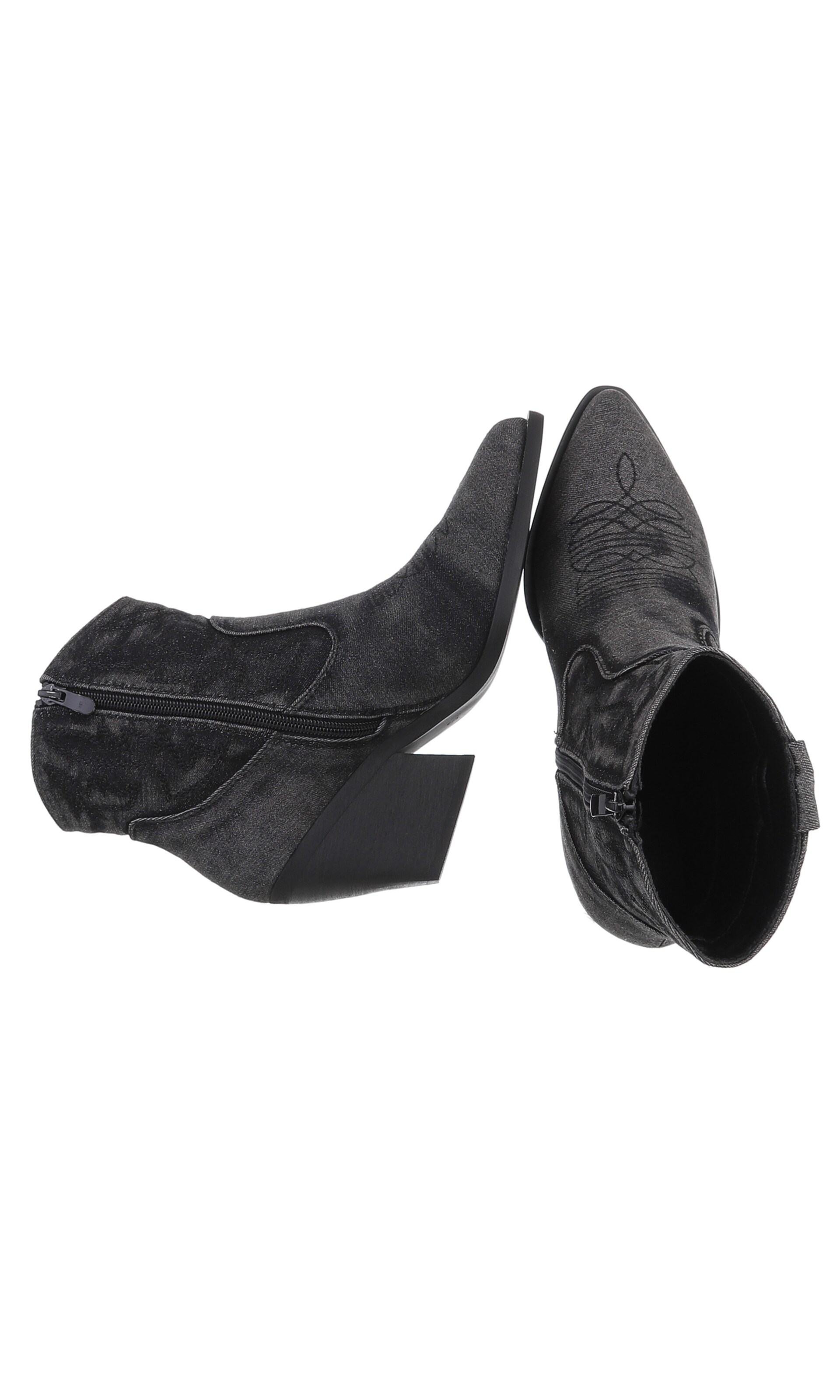 Ital-Design Cowboy Boots in Black