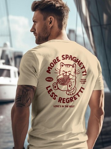 Neverless Shirt 'spaghetti' in Beige