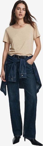 LTB Jeans Shirt 'U-Neck T-Shirt' in Beige: voorkant