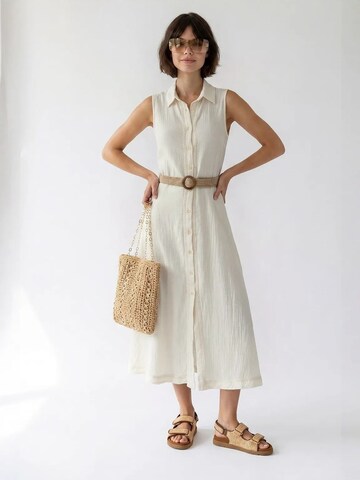 MixRay - Vestidos camiseiros em branco