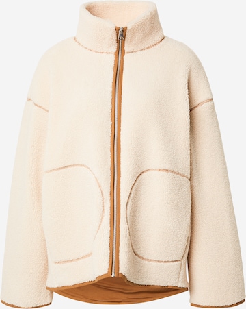 Monki Fleecetakki värissä beige: etupuoli