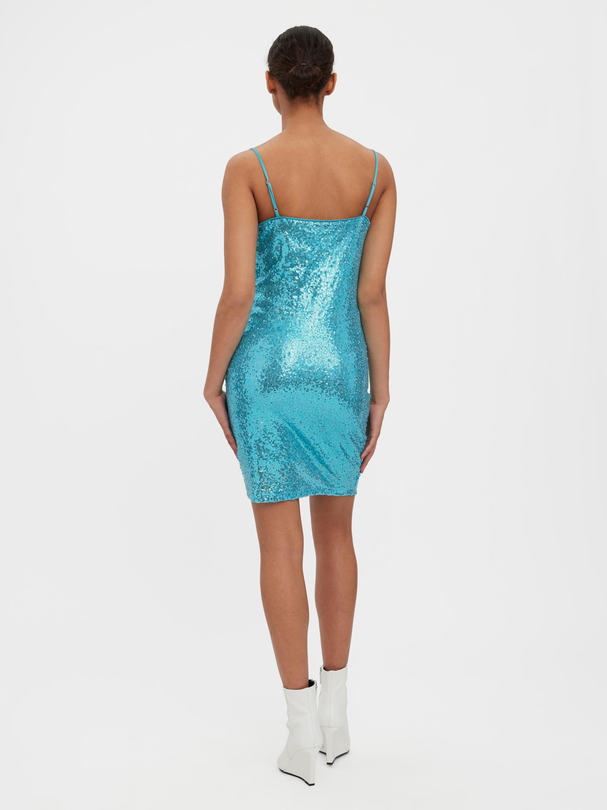 Vero moda green sequin dress cheap