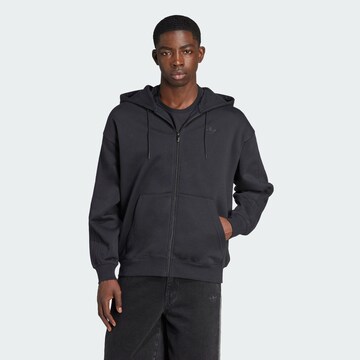 ADIDAS ORIGINALS Кофта на молнии 'Adicolor' в Черный: спереди